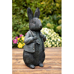 Small Image of 44cm Peter Rabbit Superb Sculpture garden Ornament Solid resin Beatrix Potter