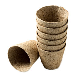 Small Image of Nutley's 8cm Round Jiffy Peat-Free Fibre Plant Pot - Pack of 10