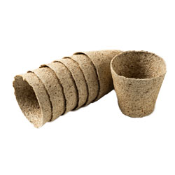 Extra image of Nutley's 6cm and 8cm Round Jiffy Peat-Free Fibre Plant Pots Duo (25 of Each)