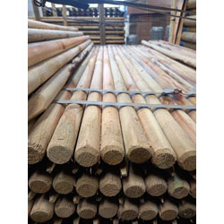 Extra image of Round Wooden Fence Posts HC4 Pressure treated, 1.5m x 40mm - 50 Posts