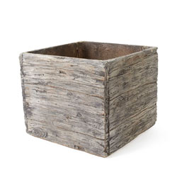 Small Image of Driftwood Square 19cm Garden Plant Pot