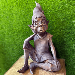 Extra image of Pixie Sitting Sculpture Garden Ornament