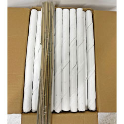 Small Image of 500 White Spiral Tree Guards with Canes - 60cm x 38mm