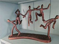 Extra image of Jump for Joy! Ornament Hand Cast in Aluminium with Antique Bronze Finish
