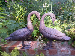 Extra image of Pair of Geese Sculptures - Hand Cast from High-Grade Aluminium
