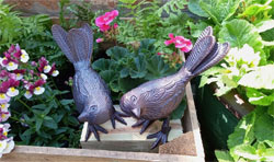 Extra image of Pair of Song Birds Garden Ornament