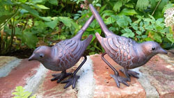 Extra image of Pair of Birds Garden Sculpture (20cm long)