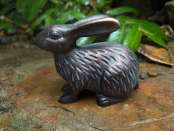 Extra image of Baby Rabbit Sculpture in Bronze effect Aluminium