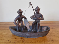 Image of Gone Fishing! Ornament Hand Cast in Aluminium with Antique Bronze Finish