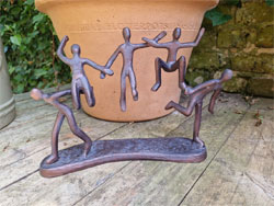 Extra image of Jump for Joy! Ornament Hand Cast in Aluminium with Antique Bronze Finish