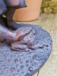 Extra image of Boy Playing with Frog Garden Ornament