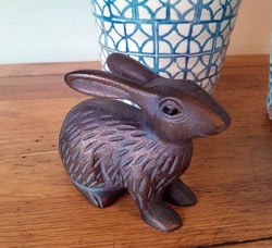 Extra image of Baby Rabbit Sculpture in Bronze effect Aluminium
