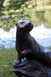Extra image of Large Otter Garden Ornament