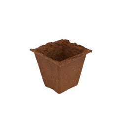 Small Image of Nutley's 6cm Square Biodegradable Organic Wood Fibre Plantable Plant Pots - Pack quantity: 50