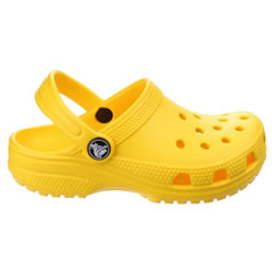 Small Image of Crocs Kids Classic Clog in Lemon