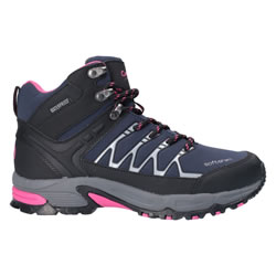 Small Image of Cotswold Abbeydale Mid Boots in Navy, Black and Fuchsia