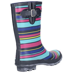 Extra image of Cotswold Paxford Women's Wellington Boots in Multicoloured Stripes