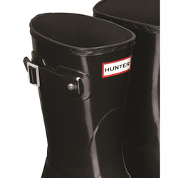 Extra image of Hunter Original Short Gloss Boots in Black