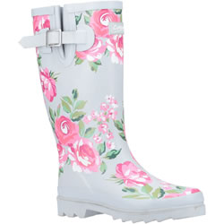 Small Image of Cotswold Tall Wellington Boot in Pink Blossom