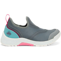Extra image of Muck Boots Outscape Low - Dark Gray/Teal/Pink