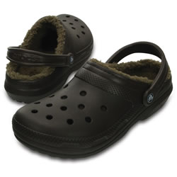 Extra image of Crocs Classic Lined Clogs in Espresso/Walnut