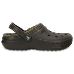 Small Image of Crocs Classic Lined Clogs in Espresso/Walnut