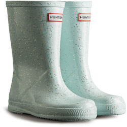 Extra image of Hunter Kids First Classic Giant Glitter - Gentle Blue UK Jr Size 11