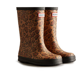Extra image of Hunter Original Short Leopard Print - Rich Tan/Saddle/Black UK Size 3