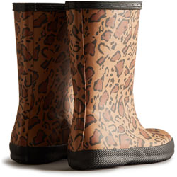 Extra image of Hunter Original Short Leopard Print - Rich Tan/Saddle/Black UK Size 4
