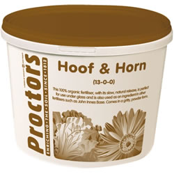 Small Image of 5kg tub of Proctors hoof & horn 100% organic general garden fertiliser