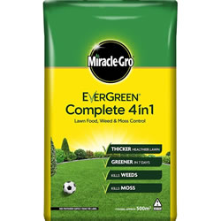 Small Image of Miracle-Gro Evergreen Complete 4 in 1 Lawn Feed, Weed & Moss Watersmart 500m2 (119487)