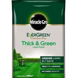 Small Image of Miracle-Gro Evergreen Premium Plus Thick & Green Lawn Food 400m (366384)