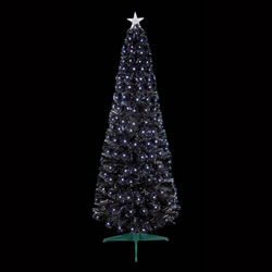 Small Image of Premier 1.8m Black Slim Christmas Tree With White LEDs (FT183126)