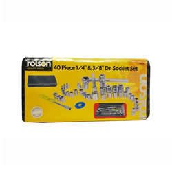 Small Image of Rolson 40pc Dr Socket Set