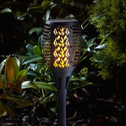 Small Image of Smart Garden Compact Flaming Torch Solar Lights Black (1012623)