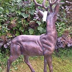 Extra image of Large Standing Stag Aluminium Ornament - 97cm Tall