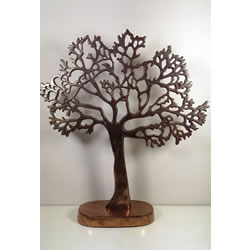 Small Image of Medium Metal Tree Of Life Sculpture in Oxidised Copper Finish