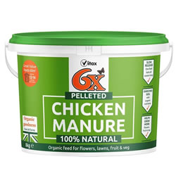 Small Image of Vitax 6X Pelleted Chicken Fertiliser 8kg (76XPCF8)