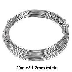 Small Image of 1.2mm x 20 Metres Galvanised Garden Gardening Wire Heavy Duty Tie for Roses etc