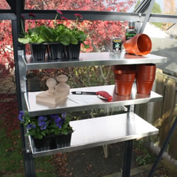 Small Image of Modular Greenhouse Shelving with Aluminium Trays (Pack of 3)