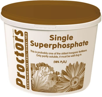 Image of 5kg tub of Proctors super phosphate garden fertiliser ideal for veg and digging