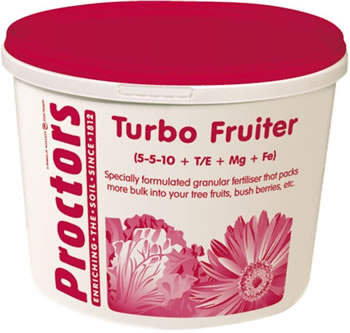 Image of Proctors Turbo 5kg Airtight Tub of Soft Fruit Garden Allotment Fertiliser