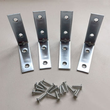 Image of 2.5 inch Corner Braces Pack of 4 with Screws