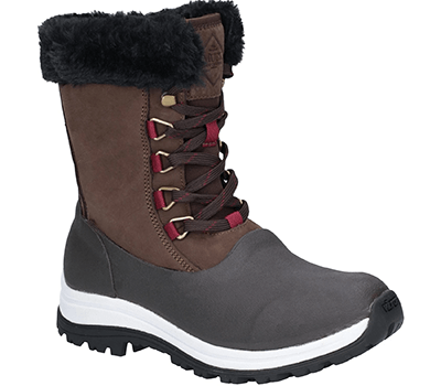 Image of Muck Boot Women's Arctic Apres Lace up Boots in Brown - UK 8