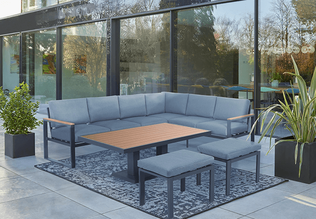 Image of Norfolk Leisure Beeston Large Corner Sofa Set with Adjustable Table