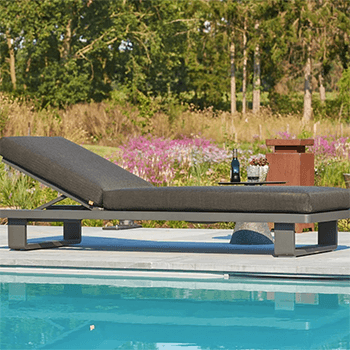 Image of Life Fitz Roy Single sun loungers in Lava / Carbon