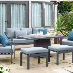 Small Image of Norfolk Leisure Titchwell Lounge Set with Gas Adjustable Table in Anthracite