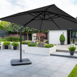 Small Image of Norfolk Leisure Royce Executive Standard Square 3m Cantilever Parasol - Carbon