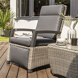 Extra image of Life Aloha Relaxer Chair Set in Camel / Carbon