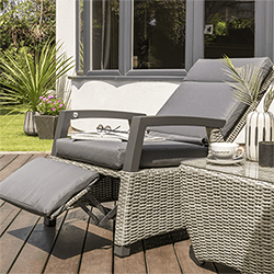 Extra image of Life Aloha Relaxer Chair Set in Yacht Grey / Carbon